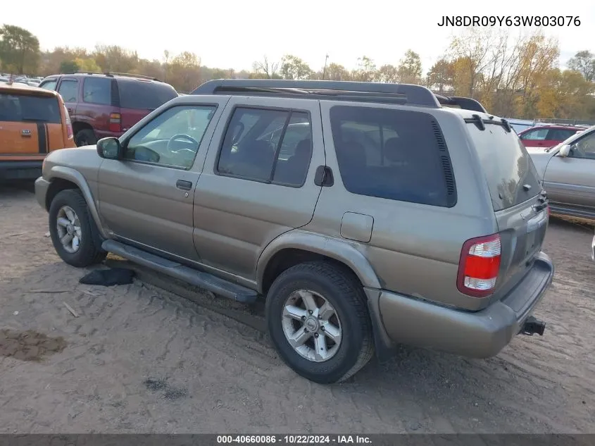 2003 Nissan Pathfinder Se VIN: JN8DR09Y63W803076 Lot: 40660086