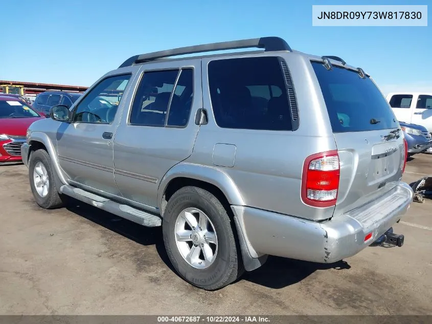 2003 Nissan Pathfinder Se VIN: JN8DR09Y73W817830 Lot: 40672687