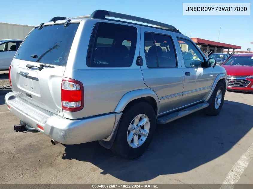 2003 Nissan Pathfinder Se VIN: JN8DR09Y73W817830 Lot: 40672687