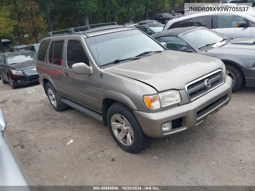 2003 Nissan Pathfinder Le VIN: JN8DR09X93W705537 Lot: 40696906