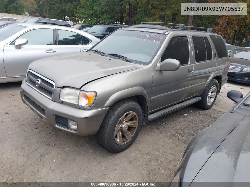 2003 Nissan Pathfinder Le VIN: JN8DR09X93W705537 Lot: 40696906