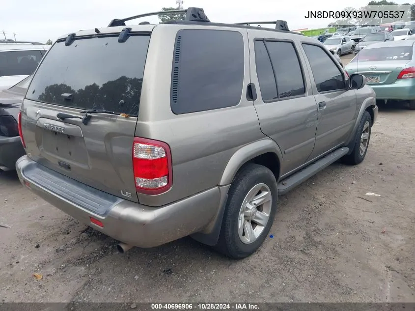 2003 Nissan Pathfinder Le VIN: JN8DR09X93W705537 Lot: 40696906