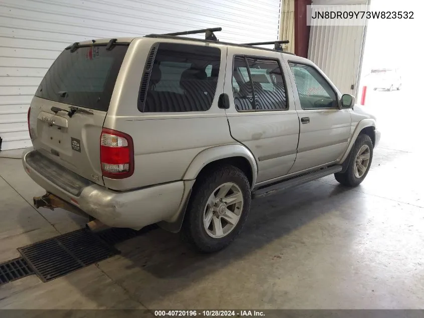 2003 Nissan Pathfinder Le VIN: JN8DR09Y73W823532 Lot: 40720196