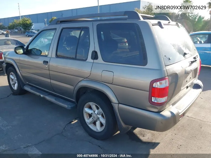 2003 Nissan Pathfinder Se VIN: JN8DR09XX3W702629 Lot: 40744956