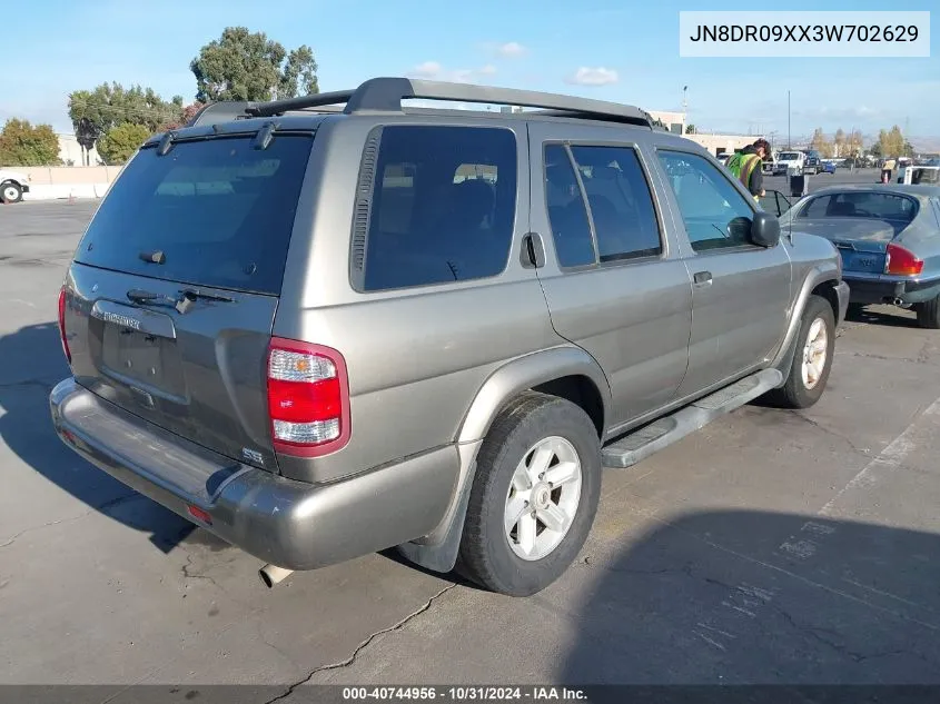 2003 Nissan Pathfinder Se VIN: JN8DR09XX3W702629 Lot: 40744956