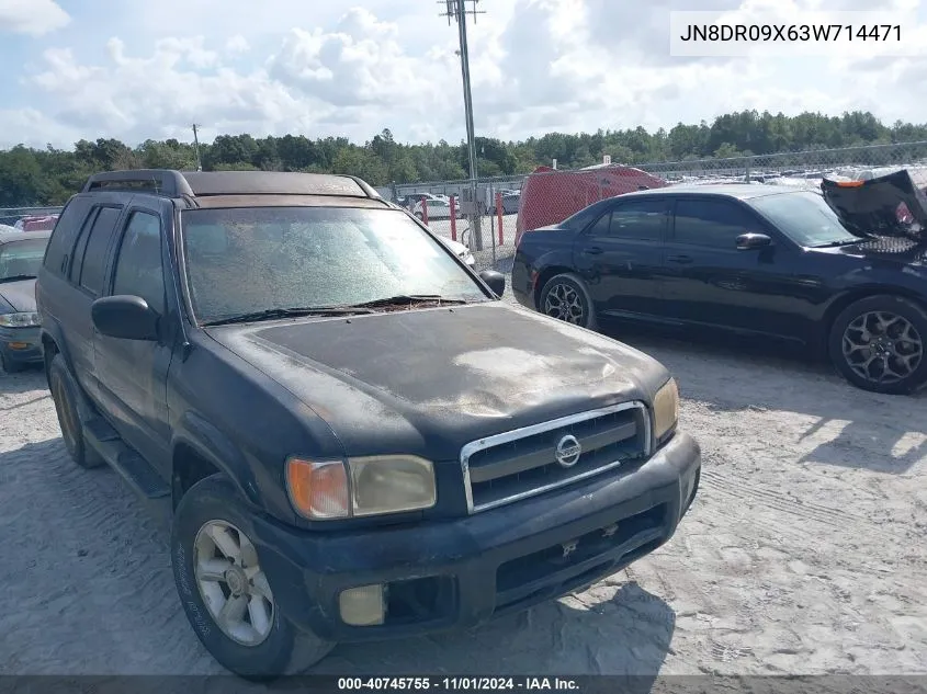 2003 Nissan Pathfinder Se VIN: JN8DR09X63W714471 Lot: 40745755