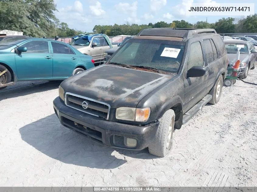 2003 Nissan Pathfinder Se VIN: JN8DR09X63W714471 Lot: 40745755