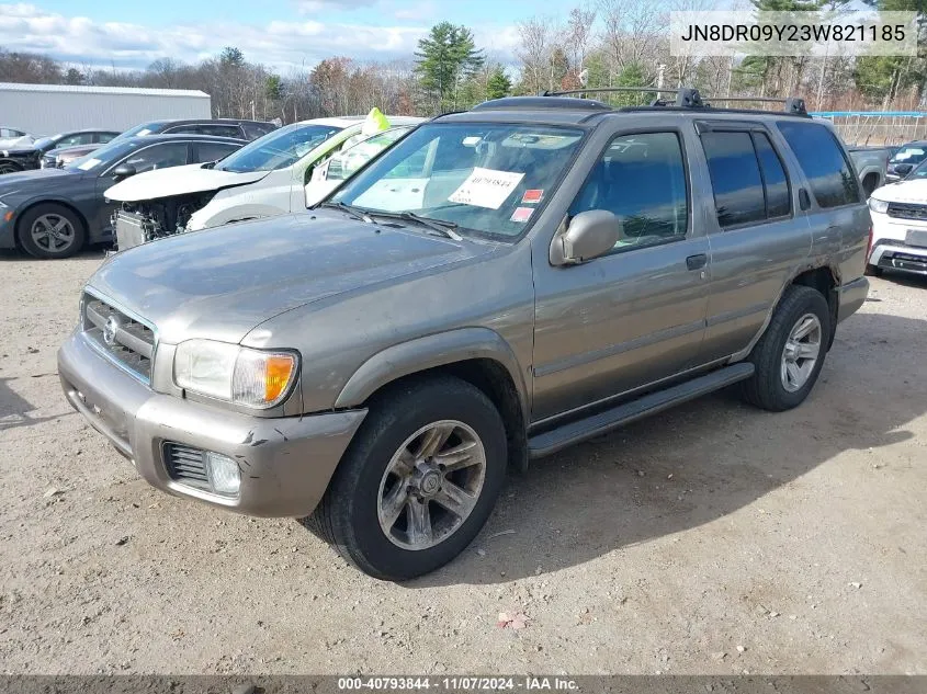 2003 Nissan Pathfinder Le VIN: JN8DR09Y23W821185 Lot: 40793844