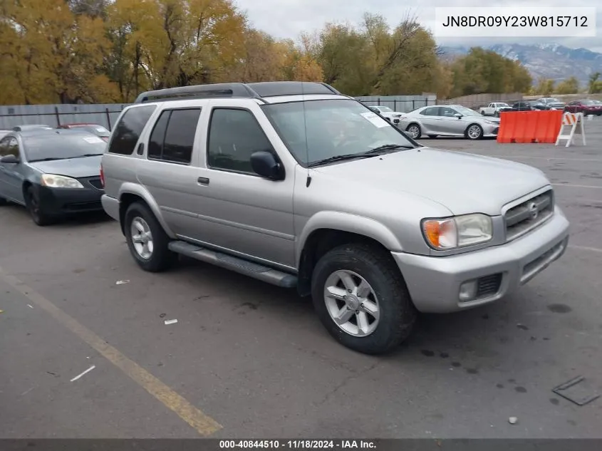 2003 Nissan Pathfinder Se VIN: JN8DR09Y23W815712 Lot: 40844510