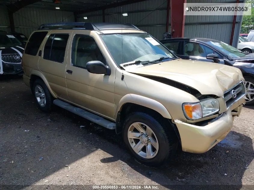 2004 Nissan Pathfinder Se VIN: JN8DR09X74W805363 Lot: 39550553