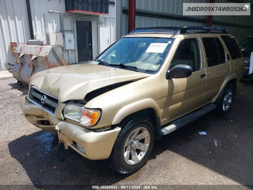 2004 Nissan Pathfinder Se VIN: JN8DR09X74W805363 Lot: 39550553