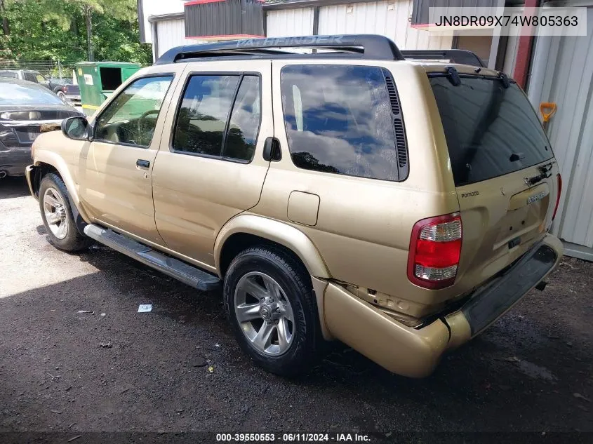 2004 Nissan Pathfinder Se VIN: JN8DR09X74W805363 Lot: 39550553