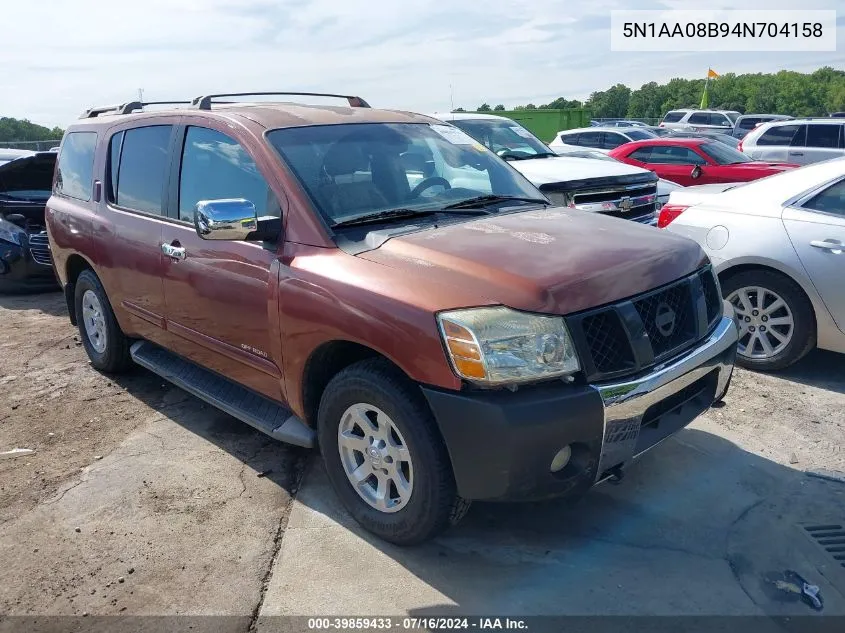 5N1AA08B94N704158 2004 Nissan Pathfinder Armada Se Off-Road