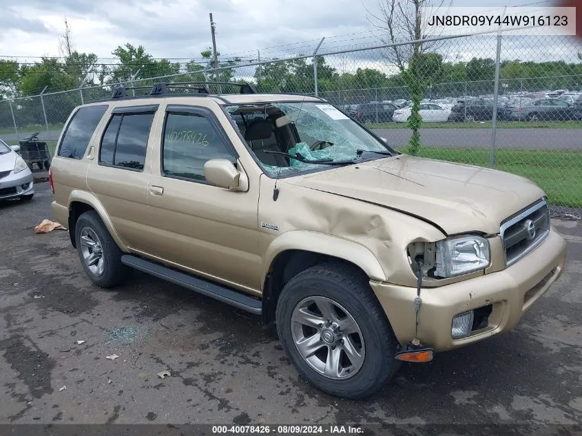 2004 Nissan Pathfinder Le Platinum VIN: JN8DR09Y44W916123 Lot: 40078426