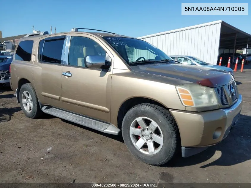 2004 Nissan Pathfinder Armada Se VIN: 5N1AA08A44N710005 Lot: 40232508