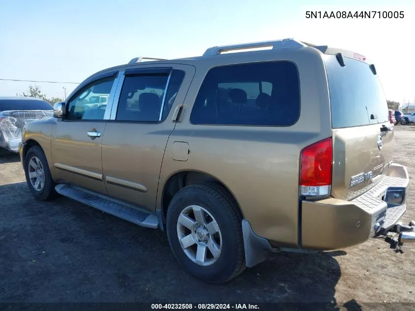 2004 Nissan Pathfinder Armada Se VIN: 5N1AA08A44N710005 Lot: 40232508