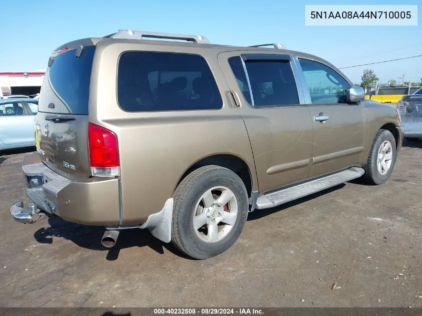 2004 Nissan Pathfinder Armada Se VIN: 5N1AA08A44N710005 Lot: 40232508