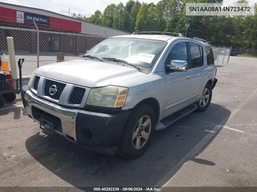 2004 Nissan Pathfinder Armada Se VIN: 5N1AA08A14N723472 Lot: 40292239