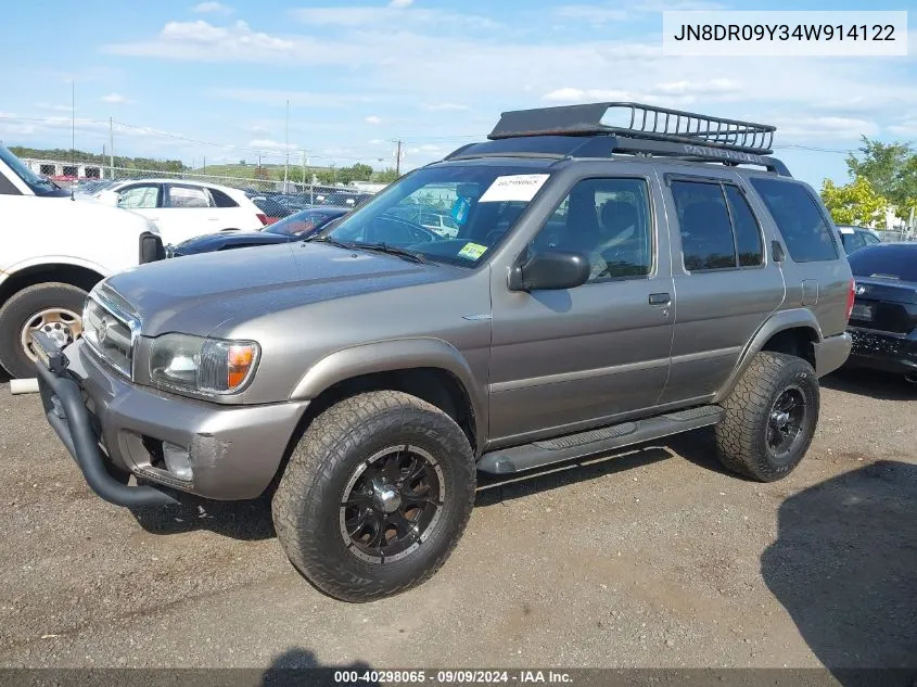 2004 Nissan Pathfinder Se VIN: JN8DR09Y34W914122 Lot: 40298065