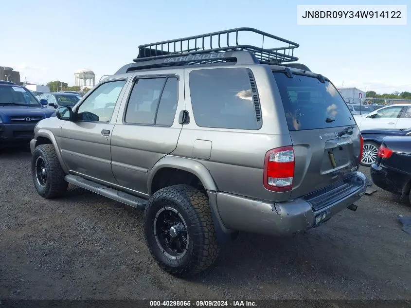 2004 Nissan Pathfinder Se VIN: JN8DR09Y34W914122 Lot: 40298065