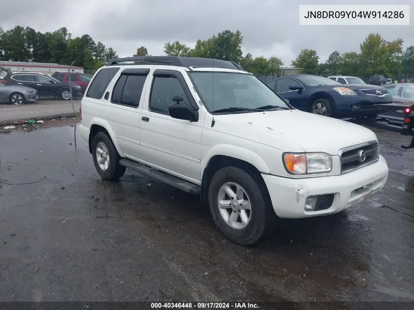 JN8DR09Y04W914286 2004 Nissan Pathfinder Se