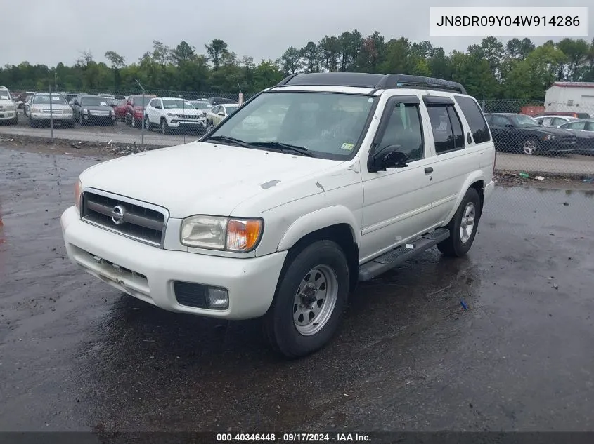 JN8DR09Y04W914286 2004 Nissan Pathfinder Se