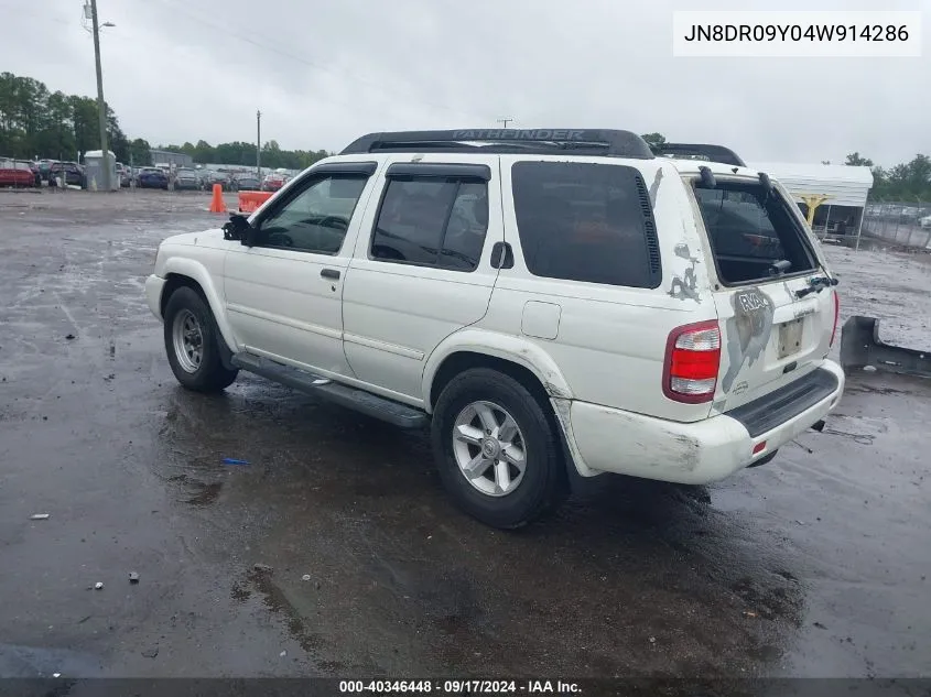 2004 Nissan Pathfinder Se VIN: JN8DR09Y04W914286 Lot: 40346448