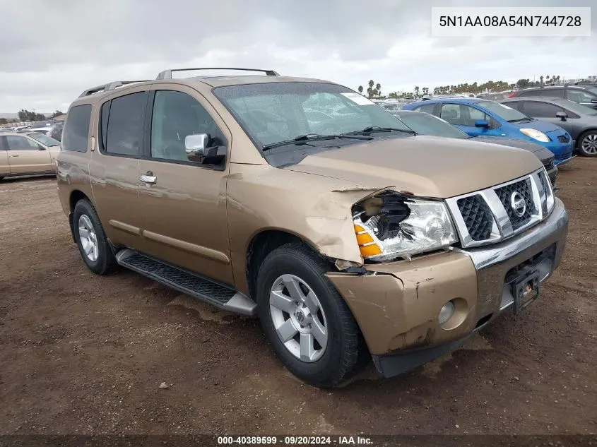 5N1AA08A54N744728 2004 Nissan Pathfinder Armada Le