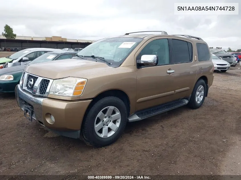 5N1AA08A54N744728 2004 Nissan Pathfinder Armada Le