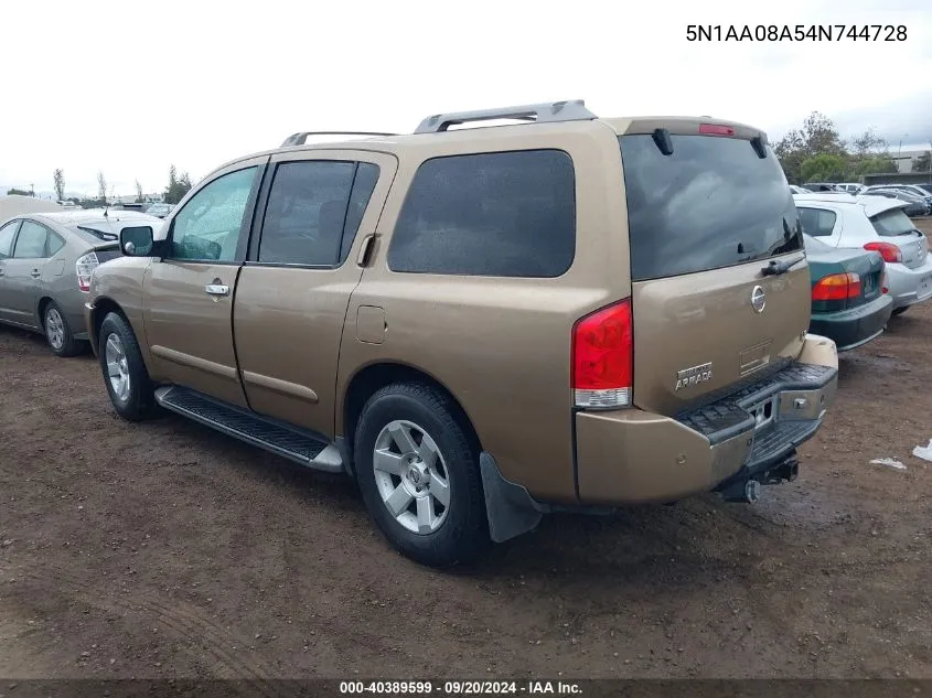 5N1AA08A54N744728 2004 Nissan Pathfinder Armada Le