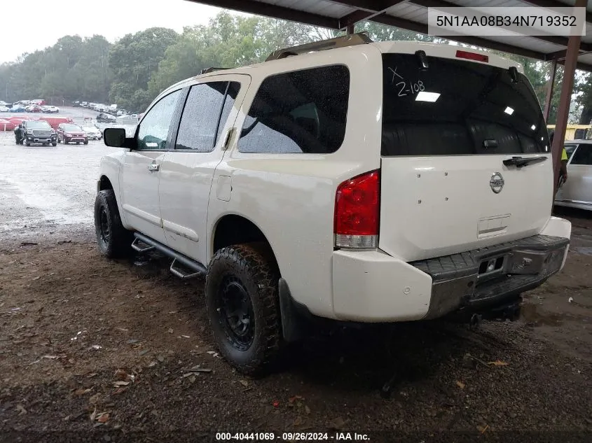 5N1AA08B34N719352 2004 Nissan Pathfinder Armada Le