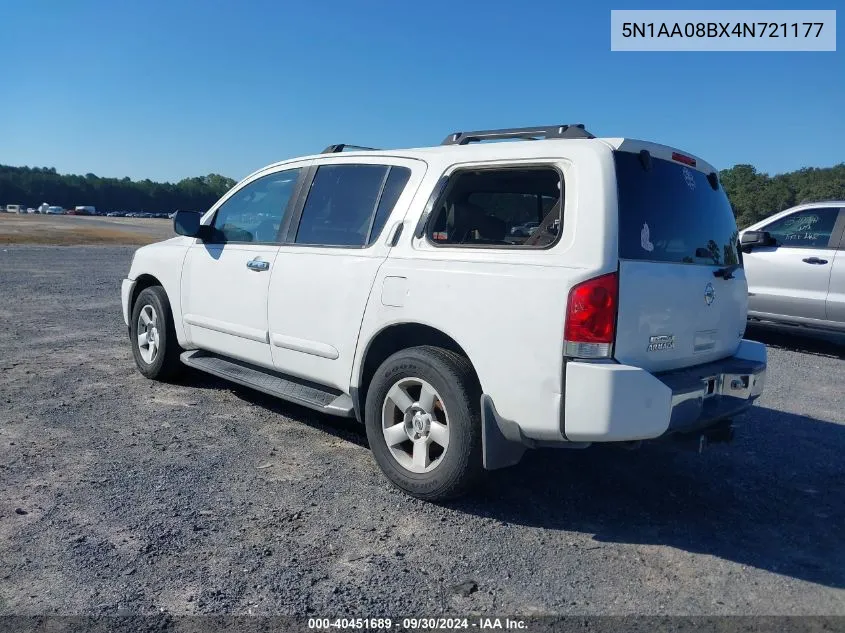 5N1AA08BX4N721177 2004 Nissan Pathfinder Armada Se