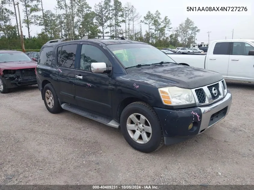 2004 Nissan Pathfinder Armada Se/Le VIN: 5N1AA08AX4N727276 Lot: 40489231