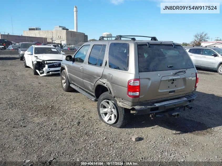 2004 Nissan Pathfinder Le Platinum VIN: JN8DR09Y54W917524 Lot: 40614184