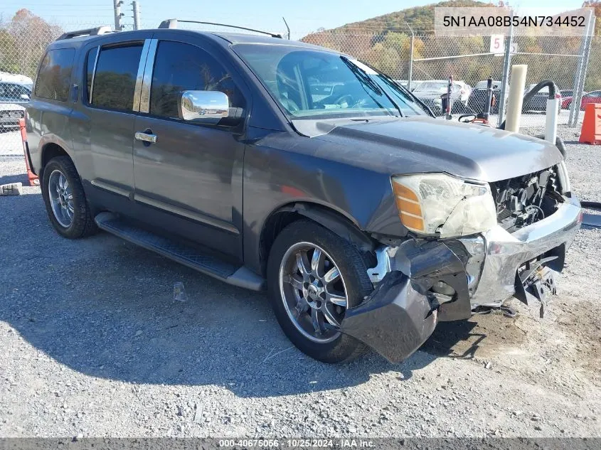 5N1AA08B54N734452 2004 Nissan Pathfinder Armada Le