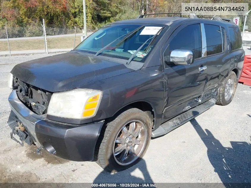 5N1AA08B54N734452 2004 Nissan Pathfinder Armada Le