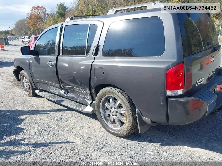 5N1AA08B54N734452 2004 Nissan Pathfinder Armada Le