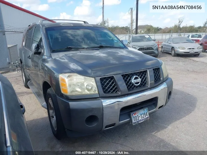 2004 Nissan Pathfinder Armada Se VIN: 5N1AA08A54N708456 Lot: 40719467