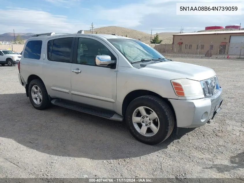 2004 Nissan Pathfinder Armada Le VIN: 5N1AA08B64N739059 Lot: 40744766