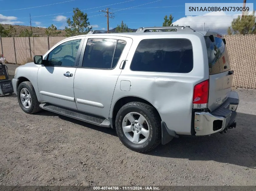 2004 Nissan Pathfinder Armada Le VIN: 5N1AA08B64N739059 Lot: 40744766