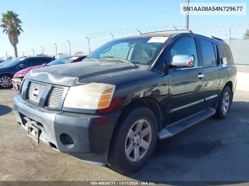 2004 Nissan Pathfinder Armada Se VIN: 5N1AA08A54N729677 Lot: 40836771