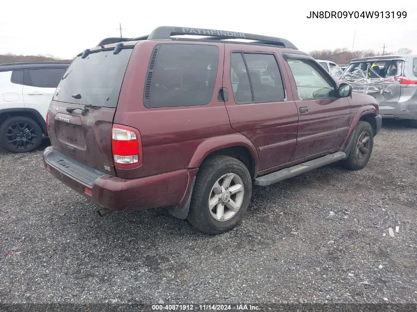 2004 Nissan Pathfinder Se VIN: JN8DR09Y04W913199 Lot: 40871912