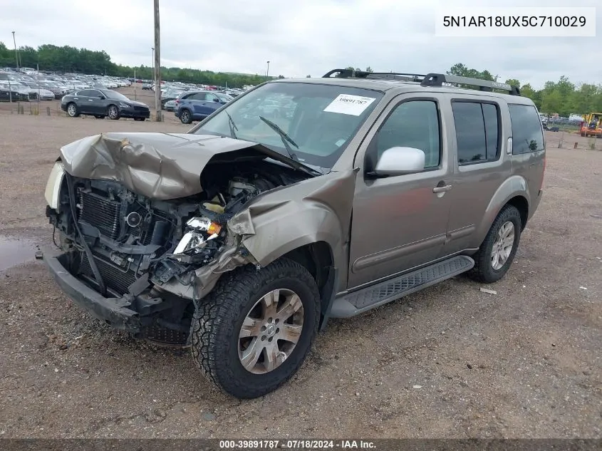 2005 Nissan Pathfinder Le VIN: 5N1AR18UX5C710029 Lot: 39891787