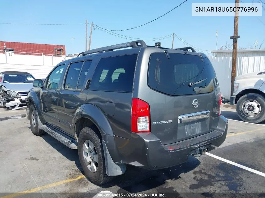 5N1AR18U65C776996 2005 Nissan Pathfinder Se