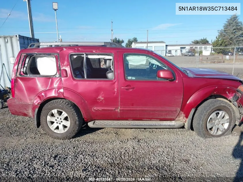 5N1AR18W35C713484 2005 Nissan Pathfinder Le/Se/Xe