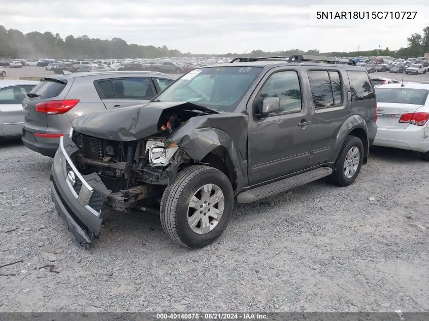 2005 Nissan Pathfinder Le/Se/Xe VIN: 5N1AR18U15C710727 Lot: 40140575