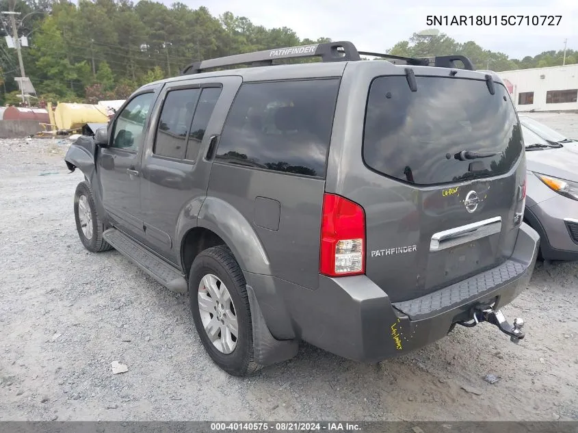 2005 Nissan Pathfinder Le/Se/Xe VIN: 5N1AR18U15C710727 Lot: 40140575