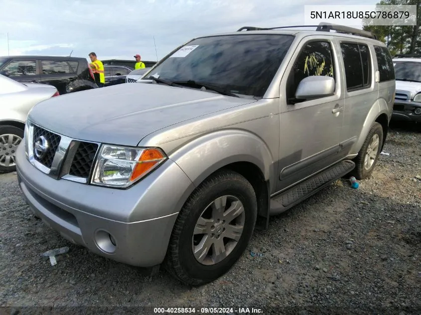 2005 Nissan Pathfinder Le VIN: 5N1AR18U85C786879 Lot: 40258534