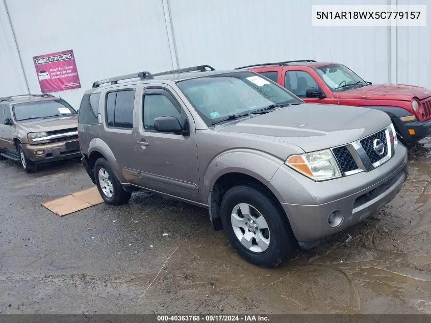 2005 Nissan Pathfinder Xe VIN: 5N1AR18WX5C779157 Lot: 40363768