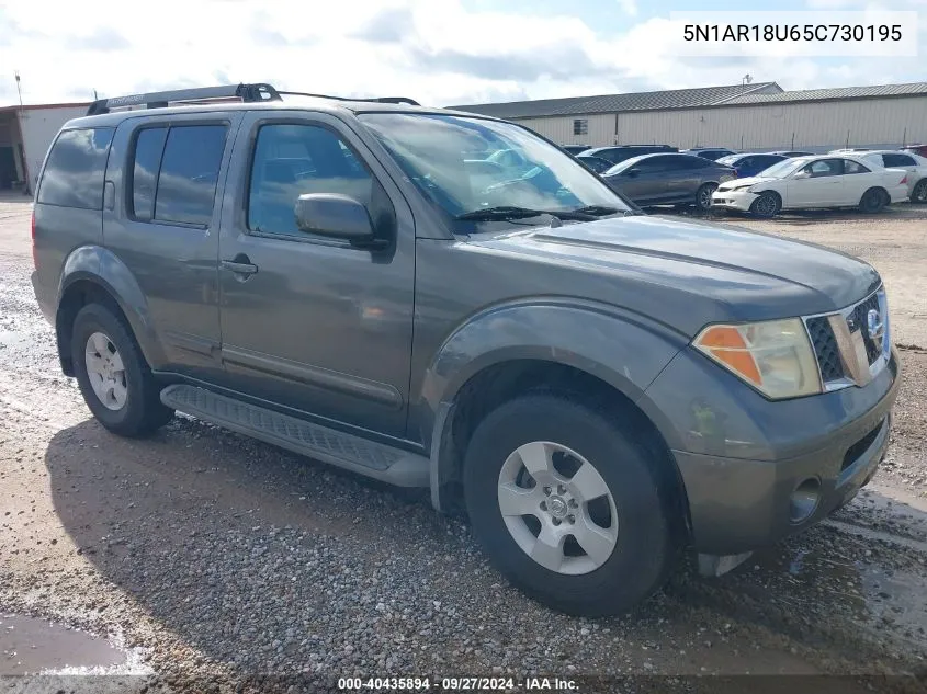 2005 Nissan Pathfinder Se VIN: 5N1AR18U65C730195 Lot: 40435894